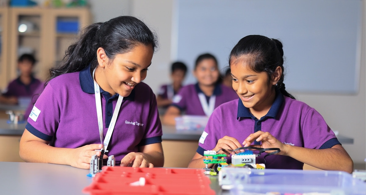 Students in Art room at Adani International School