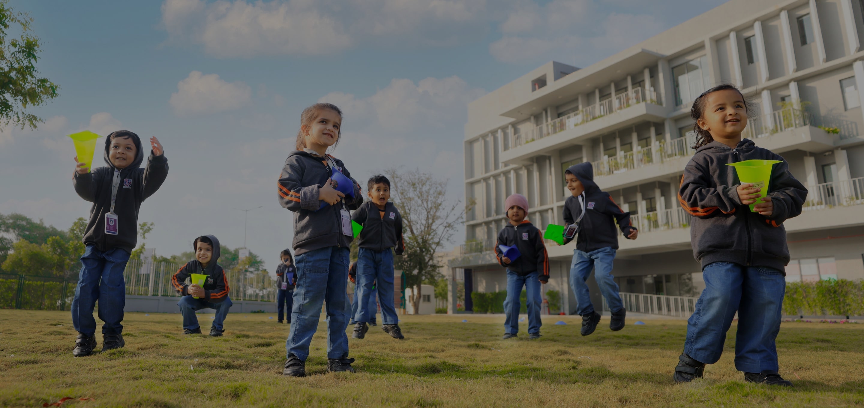 Children playing at Adani International School