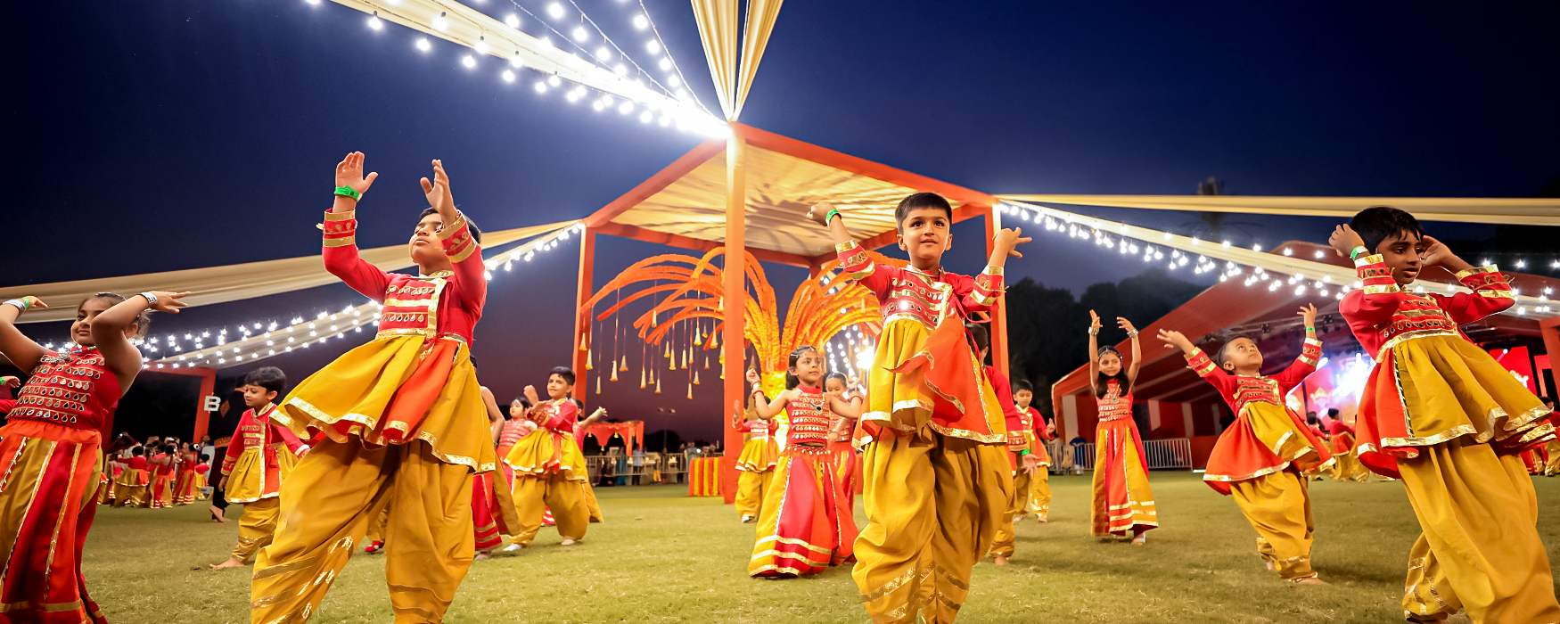 Children doing extra curricular activities at Adani International School