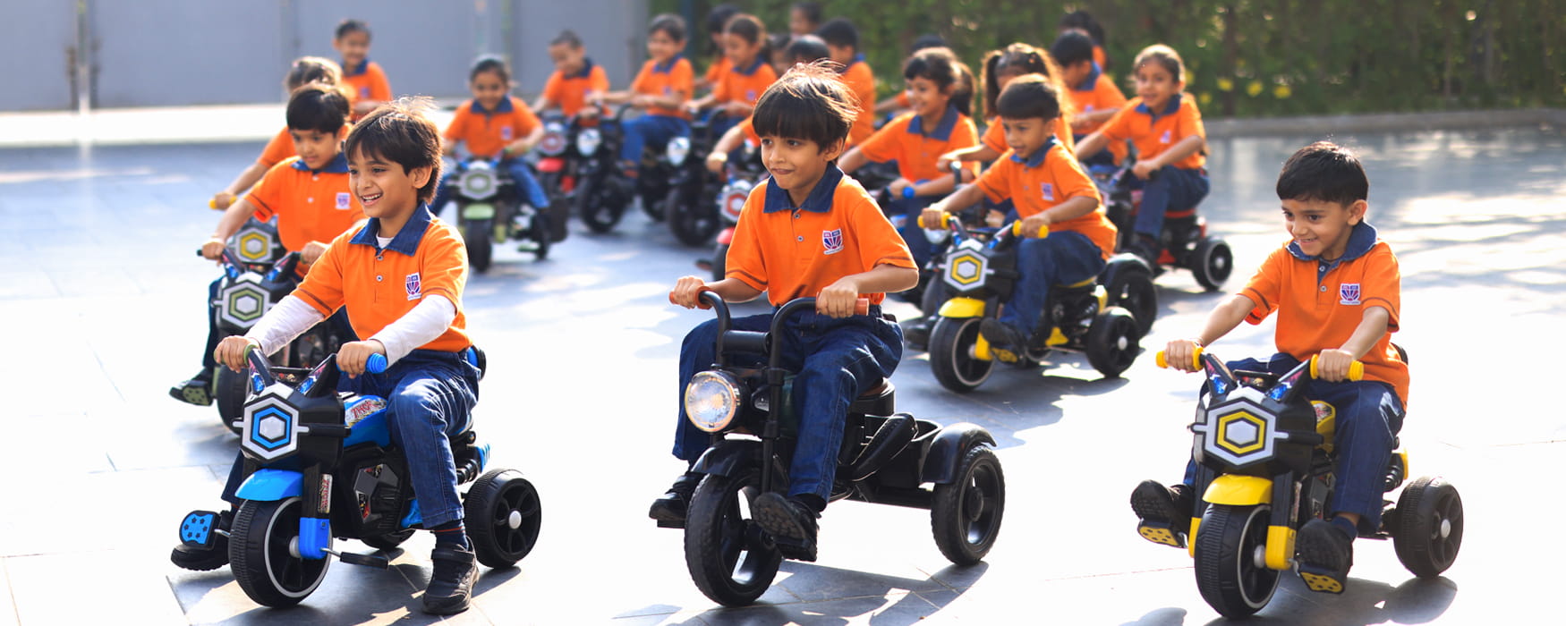 Children doing extra curricular activities at Adani International School