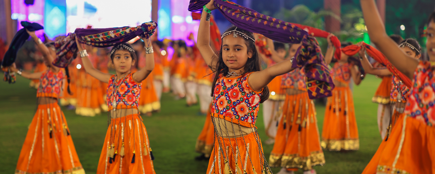 students playing at Adani International School