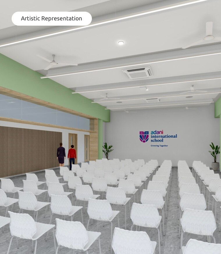 multipurpose hall at Adani international School