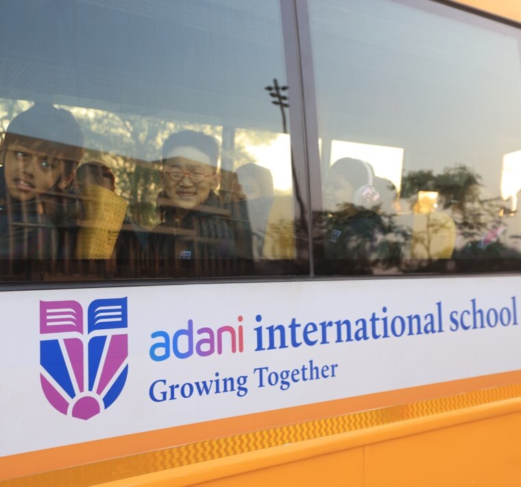 Ac buses at Adani International School