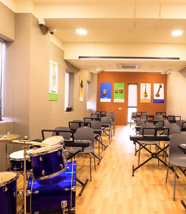 Music room at Adani International School