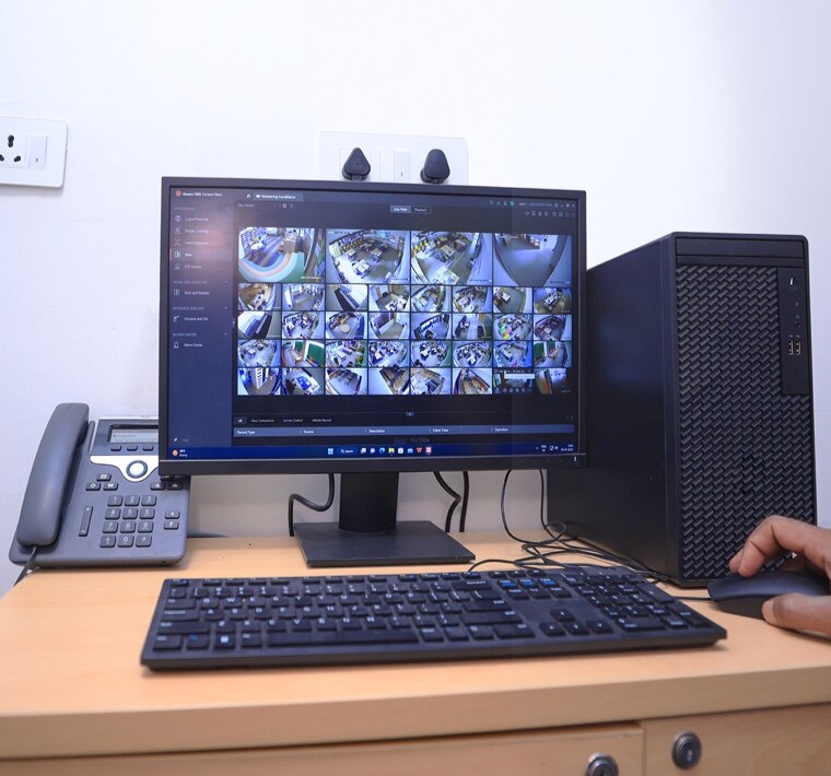 CCTV room at Adani International School