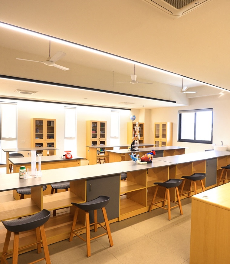 Science lab at Adani International School