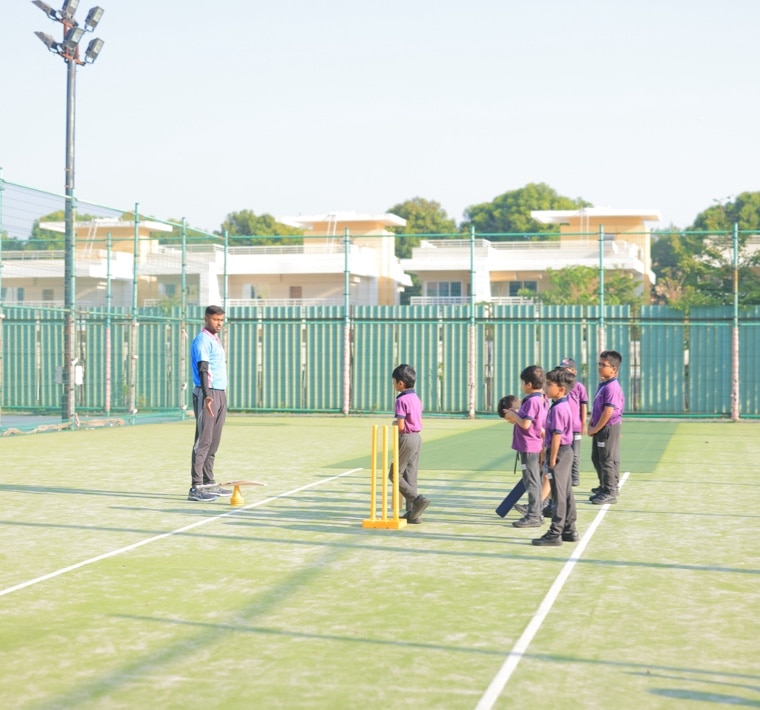 Cricket ground at Adani International School