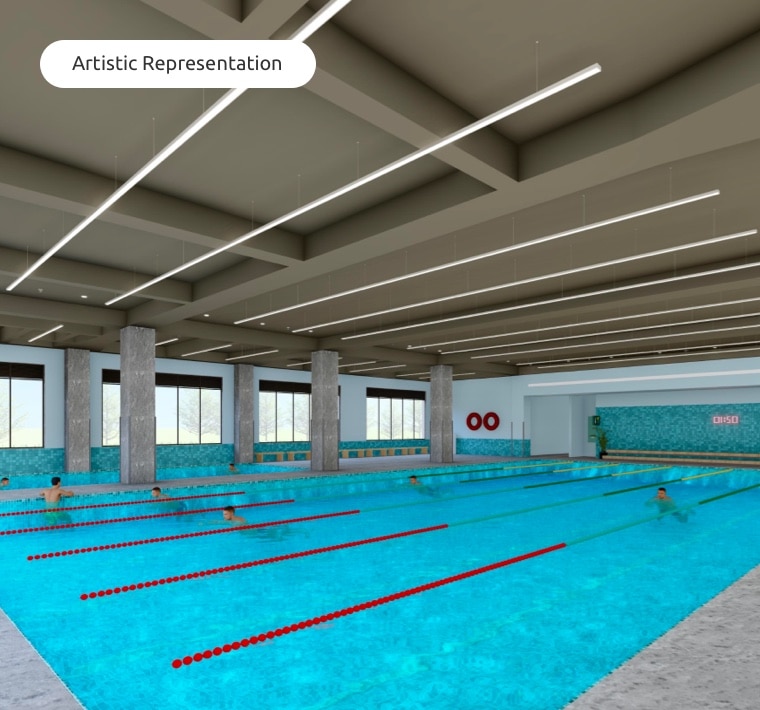 Swimming pool at Adani International School