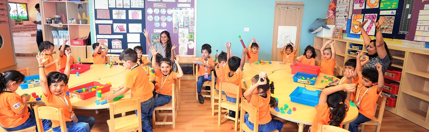 students in a art room at Adani International School