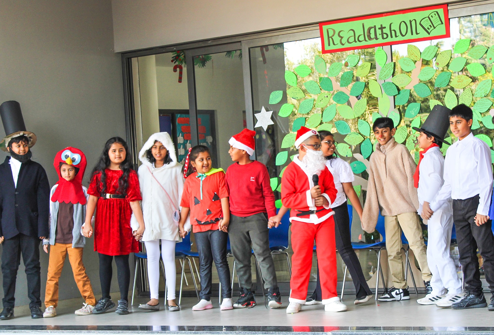 students performing drama activity at Adani international School