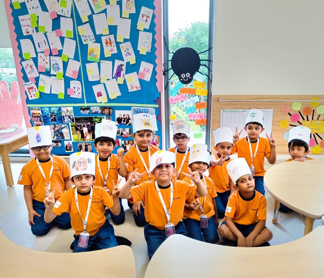 students in a artroom at Adani international School