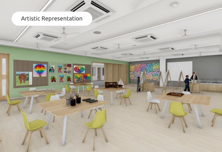 Art room at Adani international School