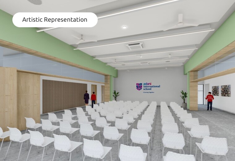 multipurpose hall at Adani international School