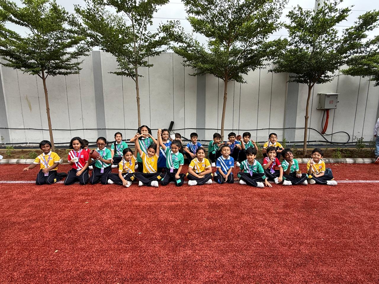 students in dinning hall at Adani International School