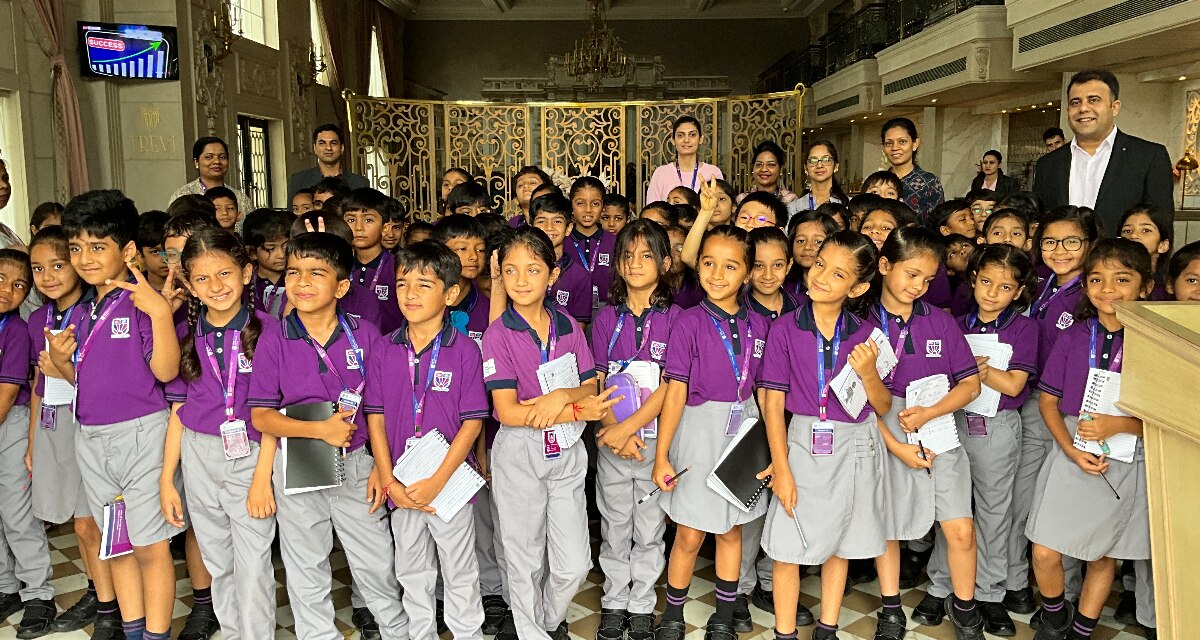 group of students with female teachers