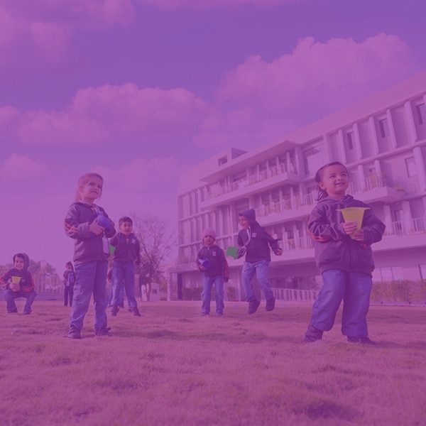 students playing at Adani International School