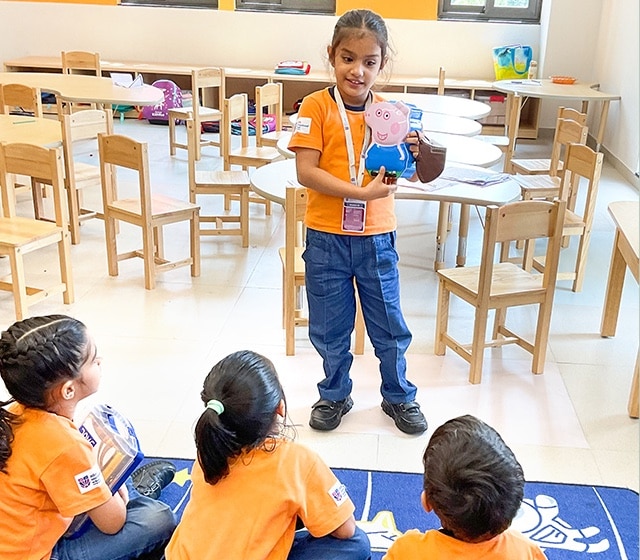 students in art room at Adani international School