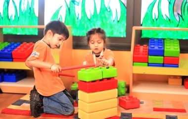 students in a art room at Adani International school